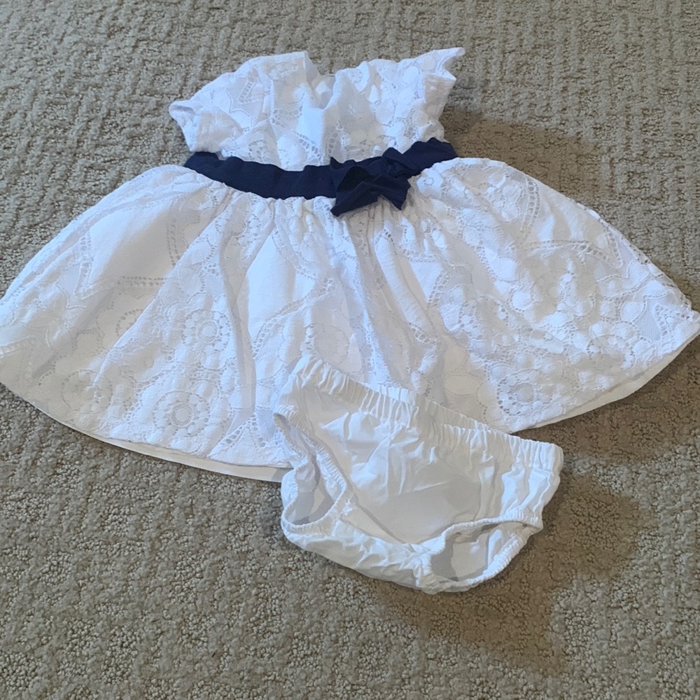 Carter’s 6mo baby girl flower girl dress. Comes with matching bloomers